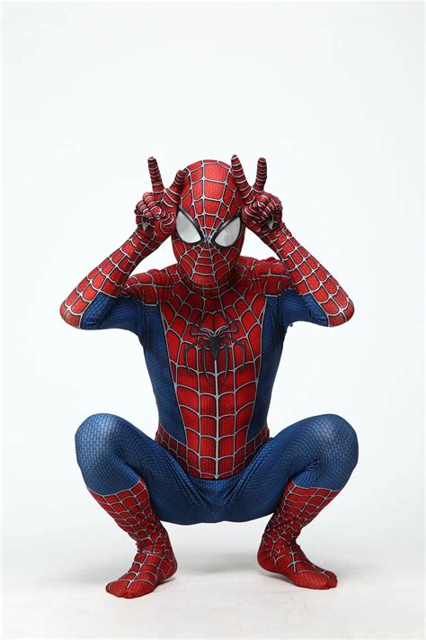 Adult Kids Spider Man 3 Raimi Spiderman Cosplay Costume 3d Print