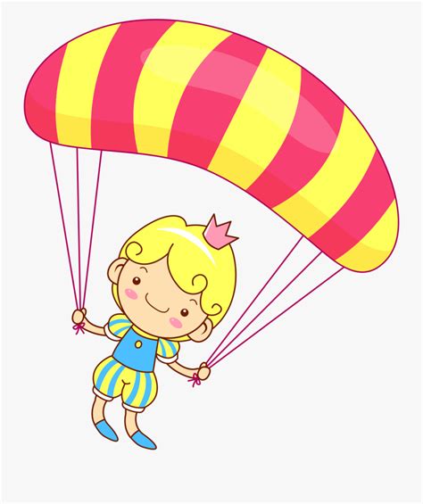 Clip Art Gliding Cartoon Parachute Free Transparent Clipart