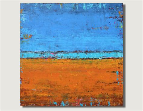 Abstract Painting Modern Wall Art Blue And Orange Art