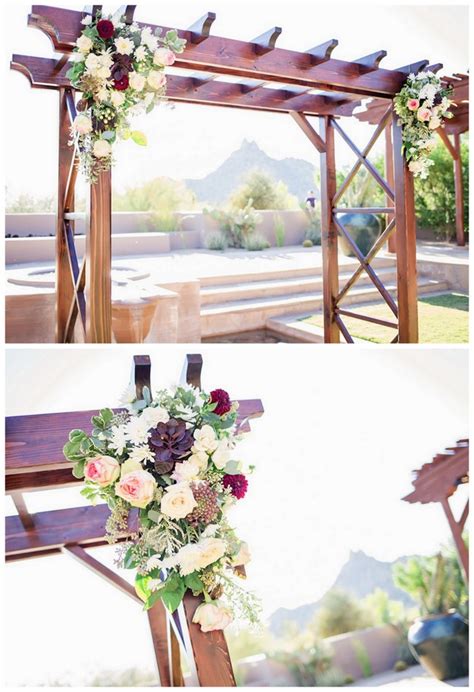 With seasonal flowers, fabrics, and various builds, building a simple, chic rustic arbor yourself. 21 Amazing Wedding Arch and Canopy Ideas - crazyforus