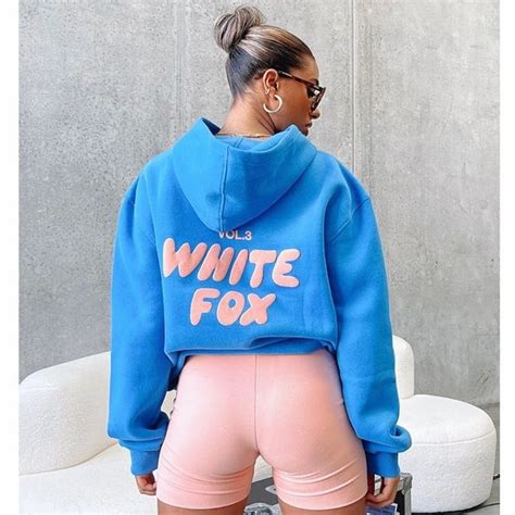 White Fox Boutique Offstage Hoodie Azure Clothes Gymwear Outfits