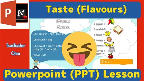 Taste Flavours Tefl Powerpoint Lesson Plan Classroom Ppt Games