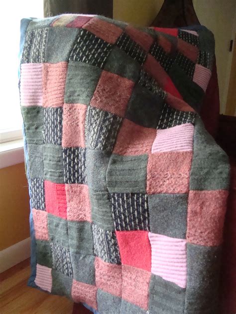99percent Repurposed Wool Patchwork Blanket Handmade