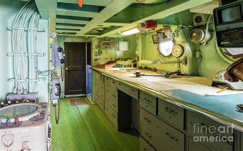 Navigation And Map Room Aboard The Uss Missouri Battleship Photograph