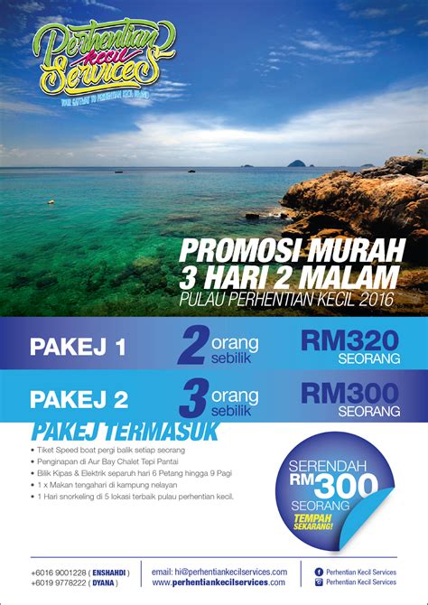 Full board 3 days 2 nights promo package. Pakej 3 Hari 2 Malam Pulau Perhentian 2016