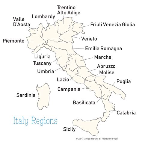 Italy Regions Map Pick One Theyre All Different In 2021 Italy Map