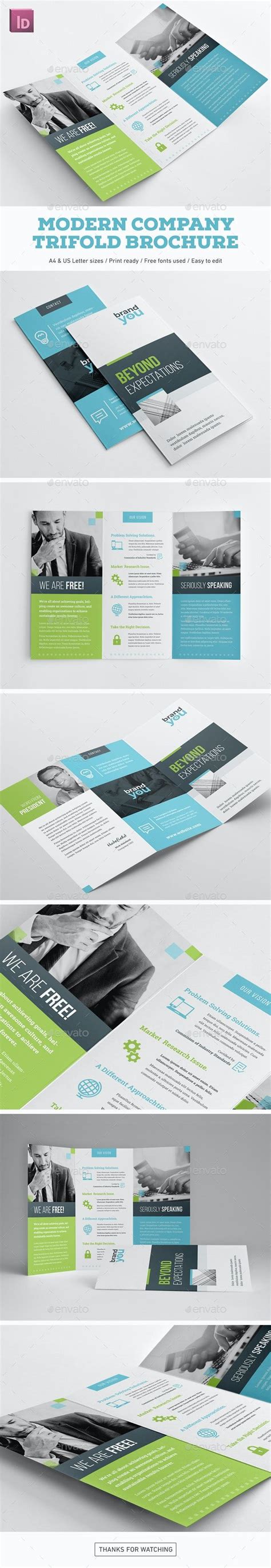 Modern Company Trifold Brochure In 2020 Trifold Brochure Trifold
