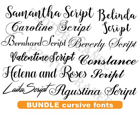 Bundle Fonts For Cricut And Silhouette Bundle Cursive Font Font Etsy