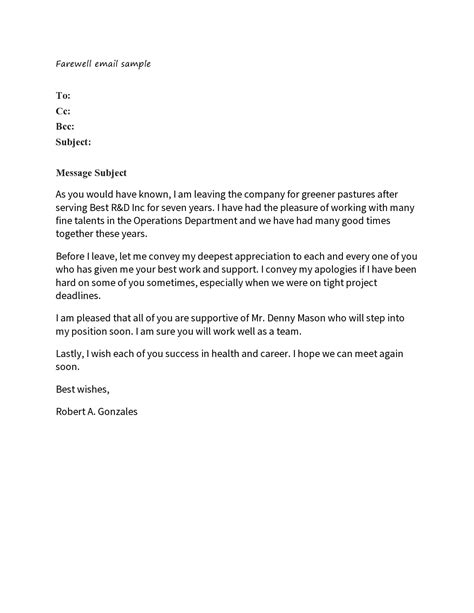 28 Perfect Farewell Letters To Boss Or Colleagues Templatearchive