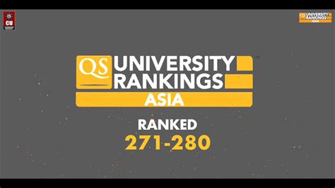 Chandigarh University Has Ranked In The Qs Asia Rankings