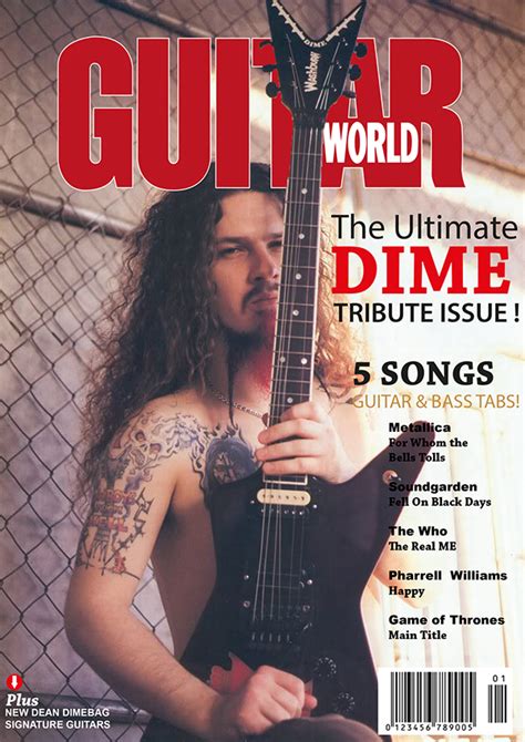 Dimebag Darrell Guitar World Cover Redesign On Behance