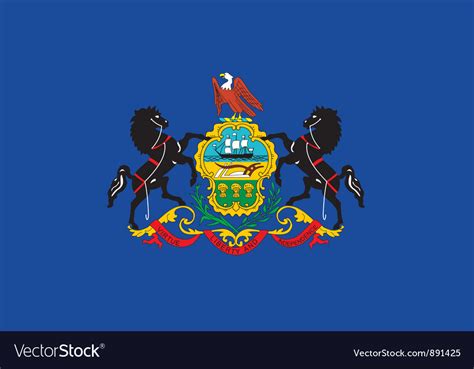 Vector Map Of Pennsylvania Flag Free Vector Maps