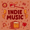 Indie Music Festival Poster Or Flyer Template Illustration Of Music ...