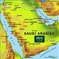 Map of Saudi Arabia (Country) | Welt-Atlas.de