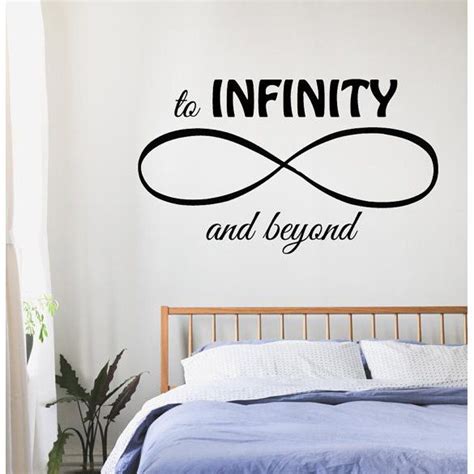 Quote To Infinity And Beyond Infinity Sign Words Vinyl Sticker Interior