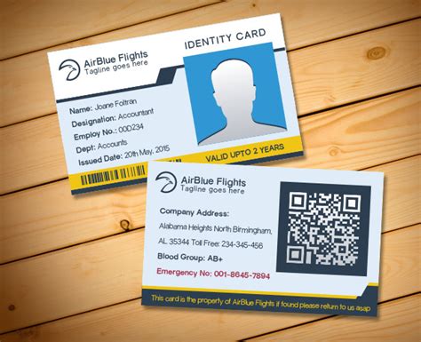 What size is an id card? 2 Free Company Employee Identity Card Design Templates