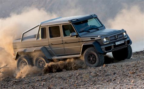 Amg has built two stretched g63 amg preproduction vehicles, each spanning more than 19 feet in length for more legroom and featuring a pickup bed for those fun antiquing jaunts to outer mongolia. Mercedes G63 AMG 6X6 | mega engineering Vehicle