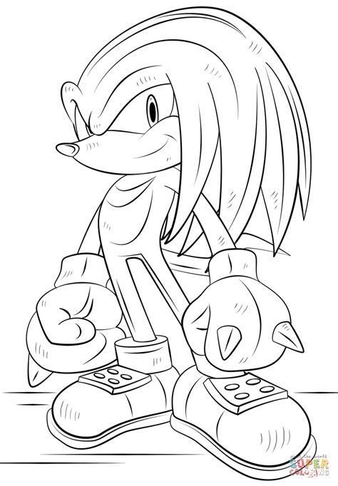 Tails Exe Coloring Pages Knuckles Coloring Echidna Sonic Para