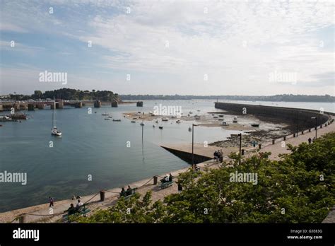 Saint Malo Harbour Brittany France Stock Photo Alamy