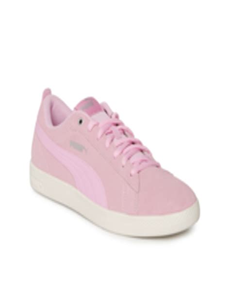 Buy Puma Women Pink Smash V2 Suede Sneakers Casual Shoes For Women