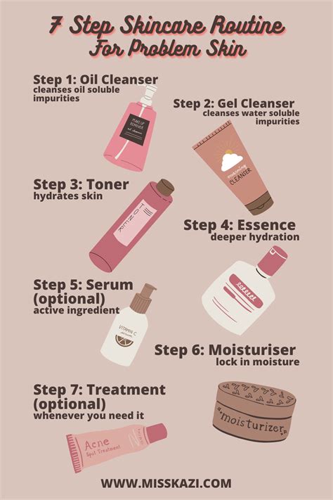 7 step skincare routine for acne prone skin skin care routine order acne prone skin lotion