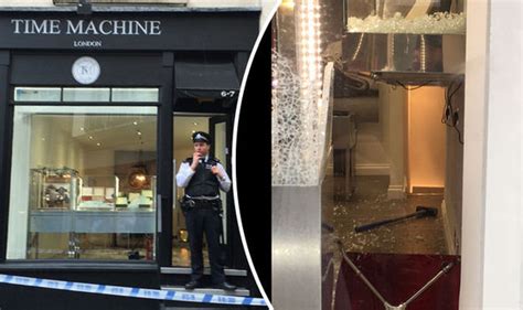 Armed Thieves Steal Luxury Watches As They Smash Into Store In Broad