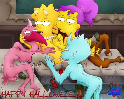 Rule 34 Corruption Demon Female Foursome Halloween Hell Lisa Simpson Multiple Females The