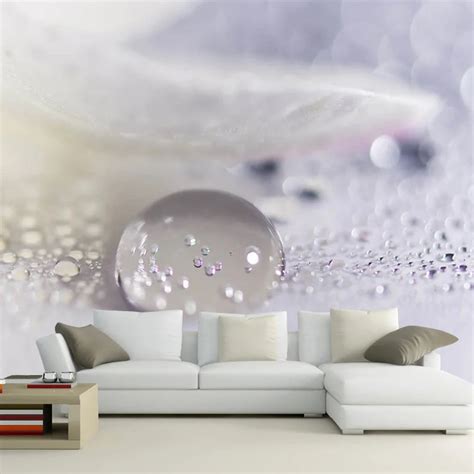Bacaz New 8d Large Abstract Mural Water Drop Feather 3d Wallpaper Mural