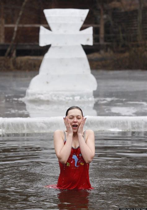 Icy Faces Eastern Orthodox Christians Take Chilly Epiphany Plunge Eastern Orthodox Christian