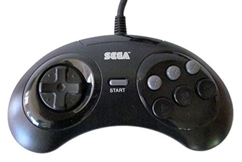 Original Controller Mk 1653 For Sega Genesis Vintage Black Gamepad