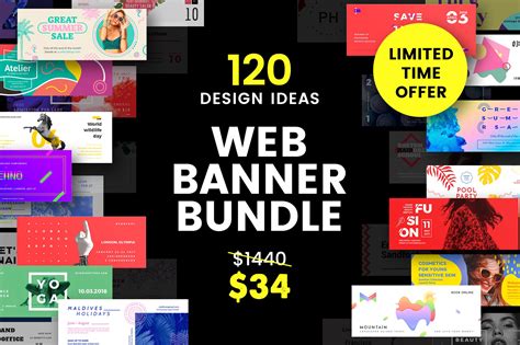 Web Banner Templates Bundle Custom Designed Web Elements Creative