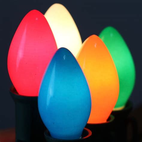 C7 Bulbs Opaque Painted Multi Color Bulbs Box Of 25 Or 1000