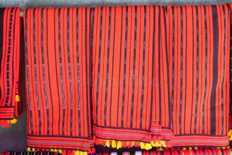 Red Traditional Weaved Pattern Of The Igorot Tribe Of The Cordillera
