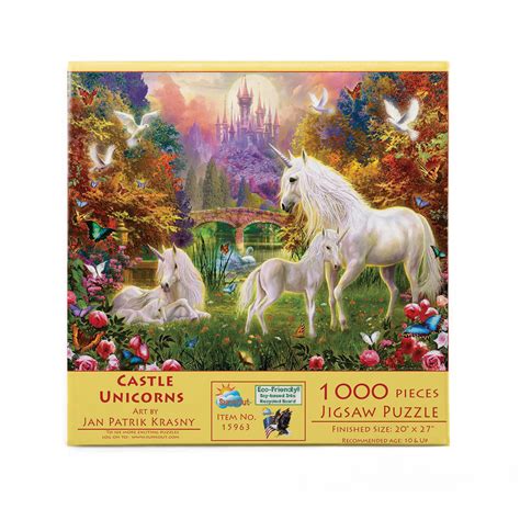 Sunsout Inc Castle Unicorns 1000 Pc Jigsaw Puzzle By Artist Jan