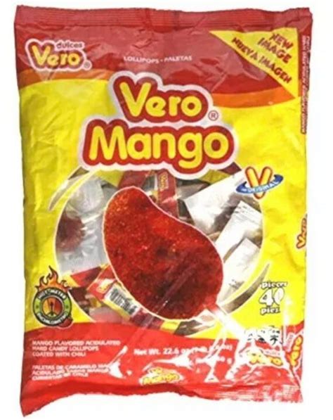 Paletas Vero Mango 40 Pieces Package Mexican Candy Dulces Etsy