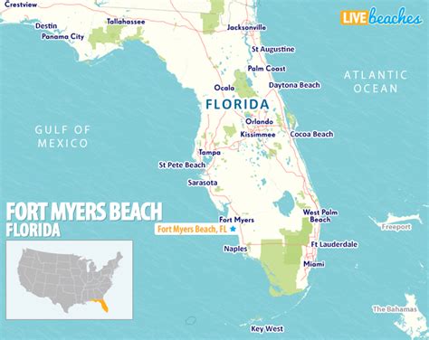 Map Of Fort Myers Beach Florida Live Beaches