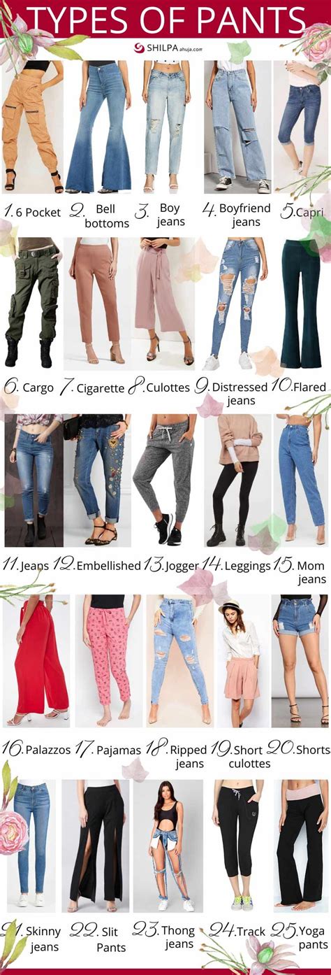 pants are an essential must have in every girl s wardrobe from different types of jeans to