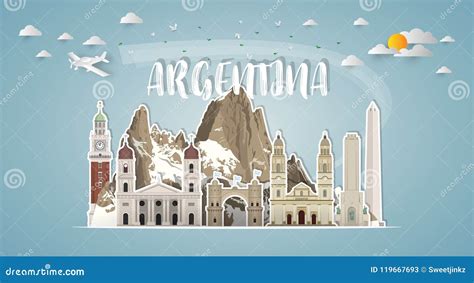 Argentina Landmark Global Travel And Journey Paper Background V Stock