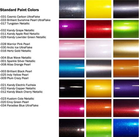 Find the right match for your automobile with auto leather dye's automotive color charts. automotive paint colors. "Kustom Cola Netallic" is my ...