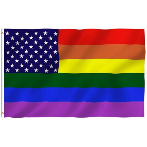 anley fly breeze 3x5 foot rainbow usa flag gay pride lgbt flags polyester with brass grommets