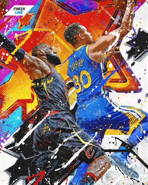 Nba Illustrations 201718 Finish Line Vol 1 On Behance In 2021