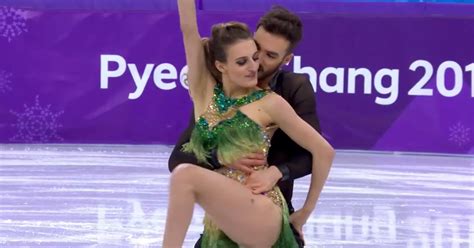 French Figure Skater Suffers Nip Slip At Olympics Finishes Like A Pro