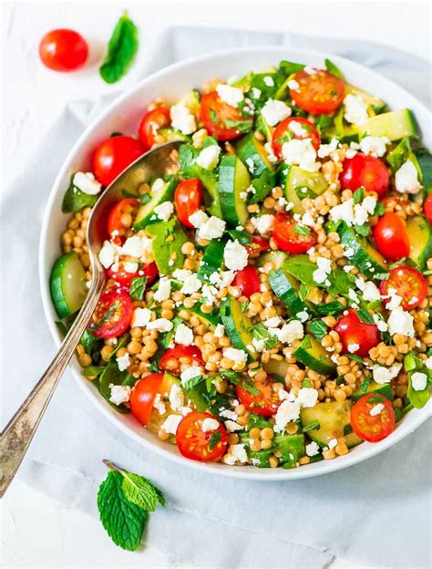 Israeli Pearl Couscous Salad With Feta And Mint