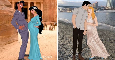 Disney Princesses Reimagined As Pregnant Mothers In T
