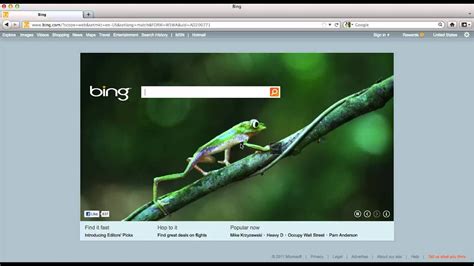 Bing Animated Homepage Youtube