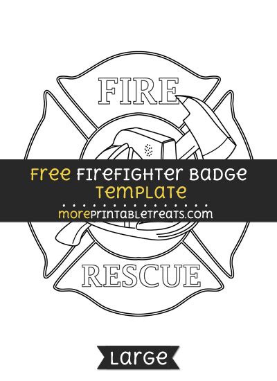 Firefighter Badge Printable