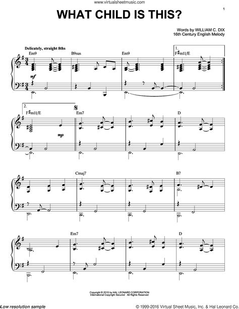 Dix What Child Is This Sheet Music For Piano Solo Pdf