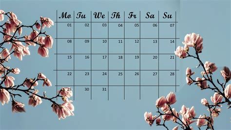 🌺aesthetic Desktop Calendar Making 📅 🖱 March 2021 🍃 Youtube