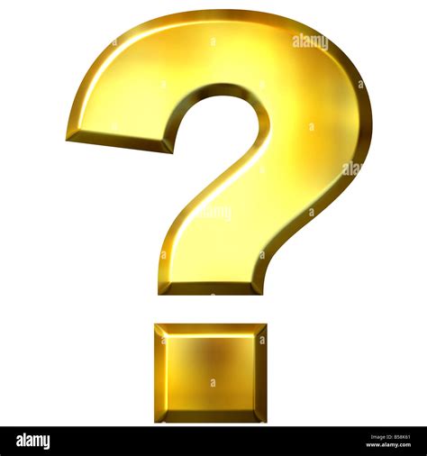 3d Golden Question Mark Stock Photo Alamy