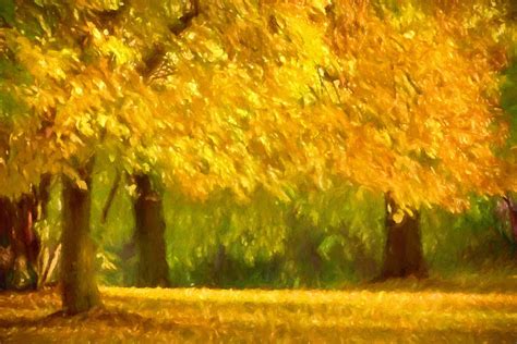 Autumn Park Painting By Impressionist Art